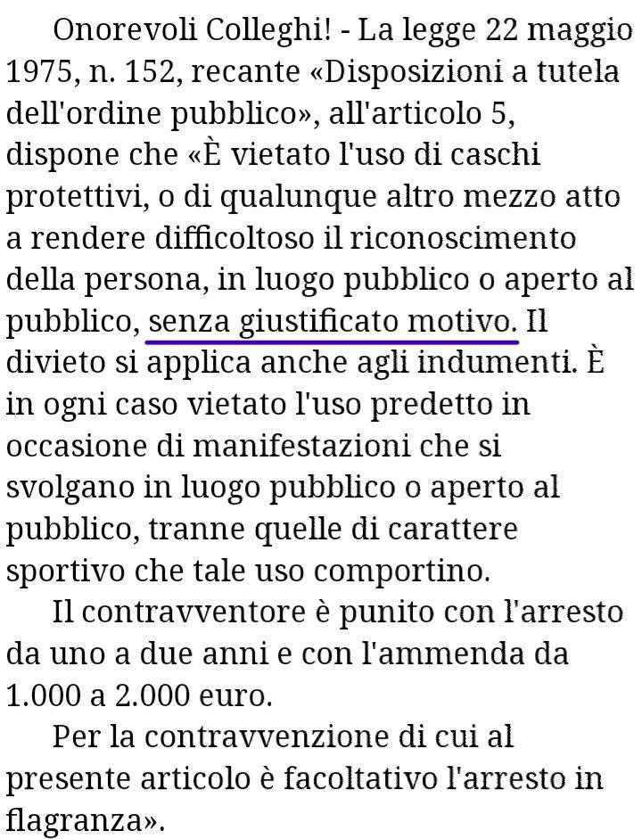legge antiterrorismo D.Lgs.152.75 - covid nuove regole mascherine